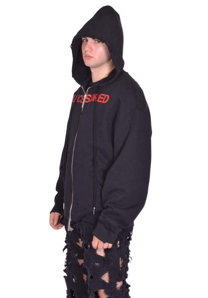 MATIERES FECALES SWEAT HOODIE UNCENSORED SCLERA BLACK FW25 | DOSHABURI