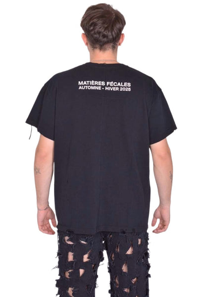 MATIERES FECALES UNCENSORED TEE KNIT SCLERA BLACK FW25 | DOSHABURI Shop