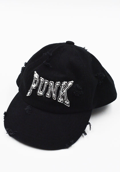 MATIERES FECALES UNISEX PUNK CAP BLACK BRODERIE FW25 | DOSHABURI Shop