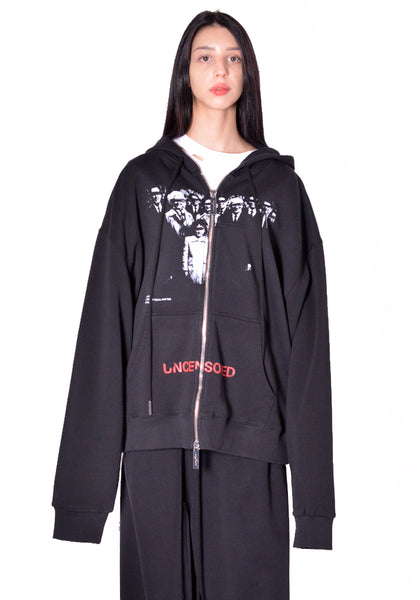 MATIERES FECALE MAT03T032-1 UNISEX FAMILY HOODIE BLACK 2026FW | DOSHABURI Online Shop 