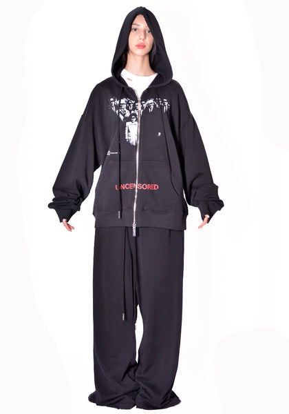 MATIERES FECALE MAT03T032-1 UNISEX FAMILY HOODIE BLACK 2026FW | DOSHABURI Online Shop 