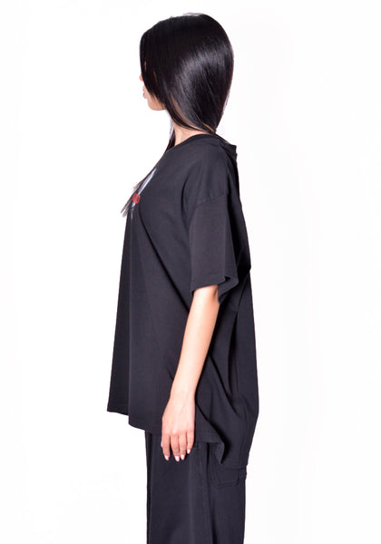 MATIERES FECALE MAT03T004-1 UNISEX CORPORATE CANNIBAL T-SHIRT BLACK (New Season FW26)
