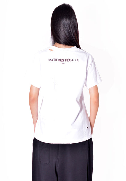 MATIERES FECALE MAT03T002-2 UNISEX POWER T-SHIRT WHITE FW26 | DOSHABURI Shop