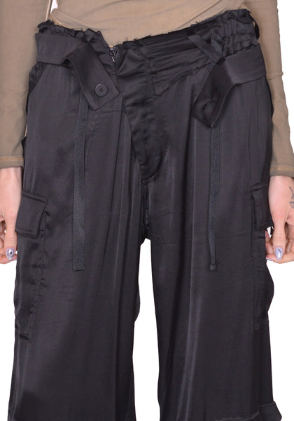 OTTOLINGER BAGGY CARGO PANTS BLACK SS25 | DOSHABURI Online Shop