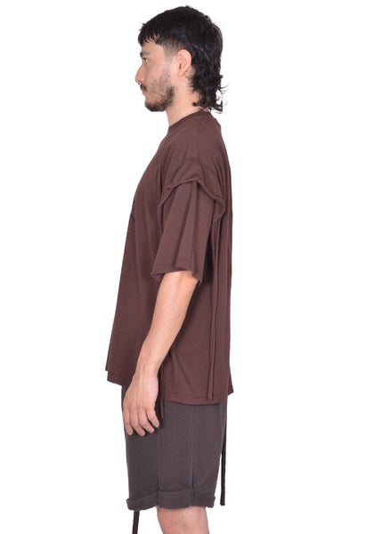 OTTOLINGER DECONSTRUCTED BOXY T-SHIRT BROWN FW25 | DOSHABURI Shop