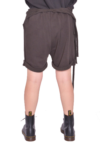 OTTOLINGER OTTO ROLLED TRACK SHORTS DARK BROWN SS25 | DOSHABURI Shop