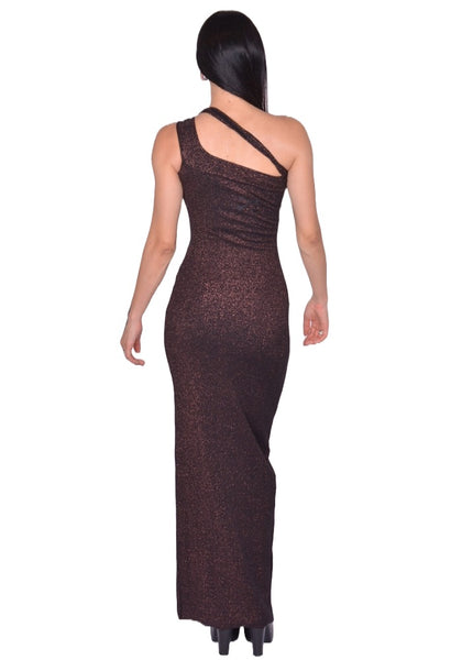 OTTOLINGER TWISTED RIB DRESS BLACK/BRONZE GLITTER FW25 | DOSHABURI Shop