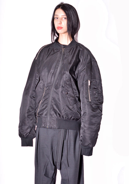 OTTOLINGER 109-704309-02 UNISEX FOREVER ZIP BOMBER BLACK FW2026 | DOSHABURI Online Shop