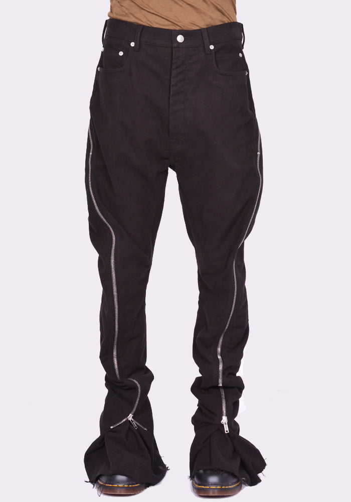 RICK OWENS MEN RU02D6343 TB BOLAN BANANA Trousers BLACK FW24 | DOSHABURI Online Shop