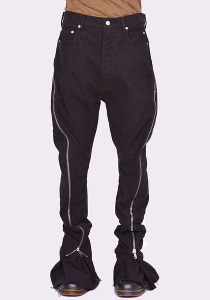 RICK OWENS MEN RU02D6343 TB BOLAN BANANA Trousers BLACK FW24 | DOSHABURI Online Shop