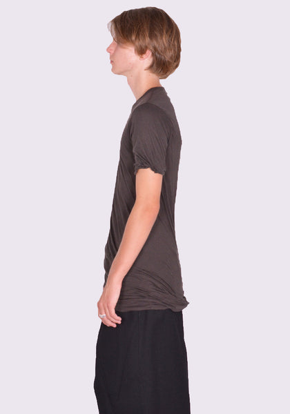 RICK OWENS MEN RU02D6256 UC DOUBLE LAYERED T-SHIRT DARK DUST FW24 | DOSHABURI Online Shop