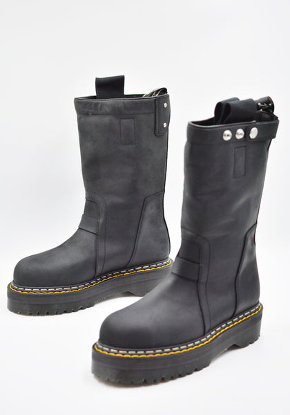 RICK OWENS  DR. MARTENS WOMEN QUAD SOLE PULL ON BOOT BLACK | DOSHABURI Shop