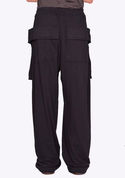 RICK OWENS DRKSHDW CREATCH WIDE CARGO PANTS BLACK SS25 | DOSHABURI Shop