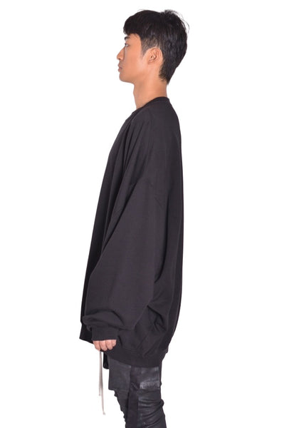RICK OWENS DRKSHDW CREWNECK SWEATSHIRT BLACK FW26 | DOSHABURI Shop