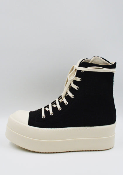 RICK OWENS DRKSHDW DU02E7831 BMO 911 DOUBLE BUMPER SNEAKERS BLACK/MILK