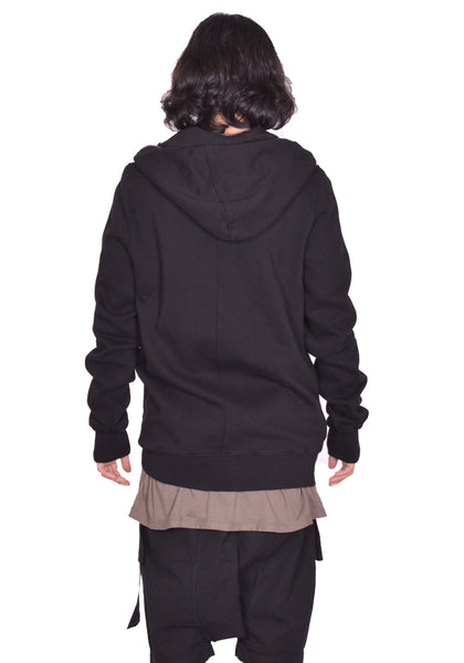 RICK OWENS DRKSHDW GIMP ZIP SWEAT HOODIE BLACK SS25 | DOSHABURI Shop