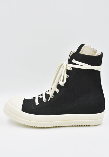 RICK OWENS DRKSHDW HI-TOP SNEAKERS BLACK/MILK SS26 | DOSHABURI Shop
