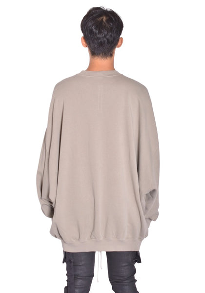 RICK OWENS DRKSHDW HUN CREWNECK SWEATSHIRT MINERAL FW26 | DOSHABURI