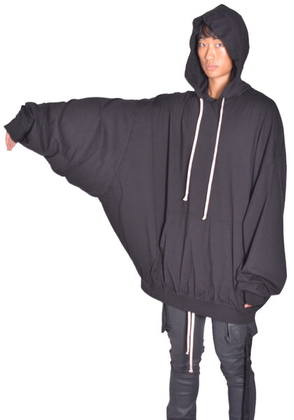 RICK OWENS DRKSHDW HUN HOODIE BLACK FW26 | DOSHABURI Online Shop