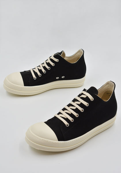 RICK OWENS DRKSHDW LOW SNEAKERS 911 BLACK/MILK SS25 | DOSHABURI Shop