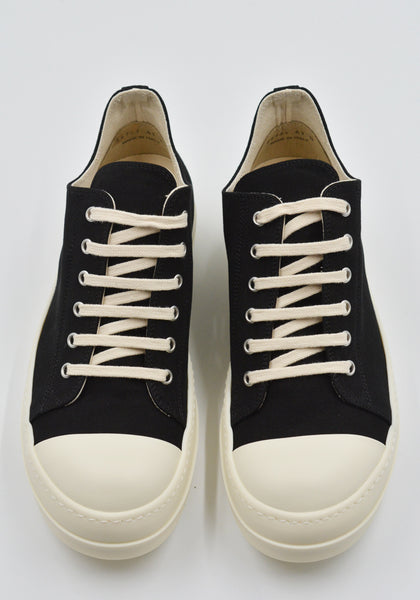 RICK OWENS DRKSHDW LOW SNEAKERS 911 BLACK/MILK SS25 | DOSHABURI Shop