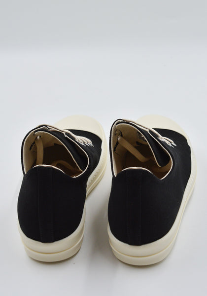 RICK OWENS DRKSHDW LOW SNEAKERS 911 BLACK/MILK SS25 | DOSHABURI Shop