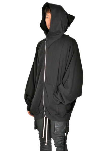 RICK OWENS DRKSHDW MOUNTAIN HUN HOODIE BLACK FW26 | DOSHABURI Shop