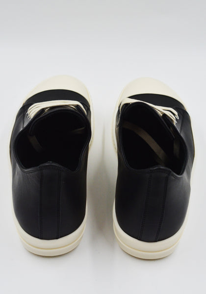 RICK OWENS LOW SNEAKERS BLACK/MILK FW25 | DOSHABURI Online Shop