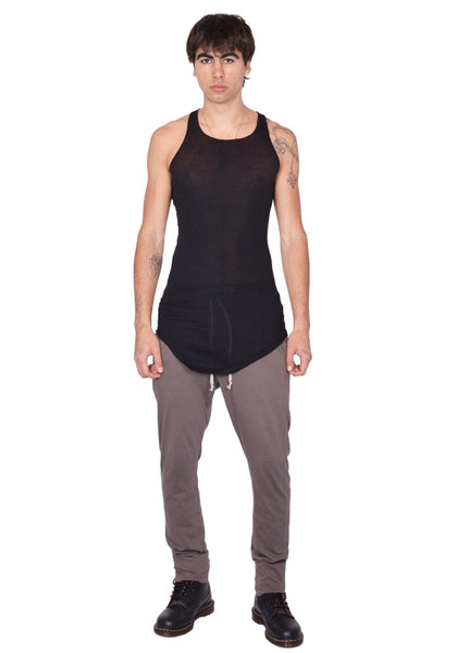 RICK OWENS MEN BASIC RIB TANKTOP BLACK SS26 | DOSHABURI Online Shop