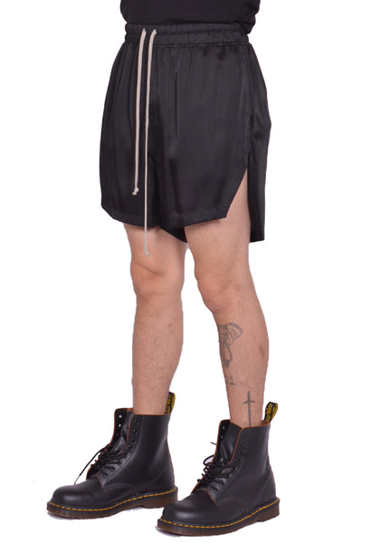 RICK OWENS MEN RR01E5306 SCH BOXER SHORTS BLACK SS25 | DOSHABURI Shop