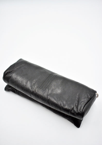 RICK OWENS MEN CLUTCH BAG BLACK FW26 | DOSHABURI Shop