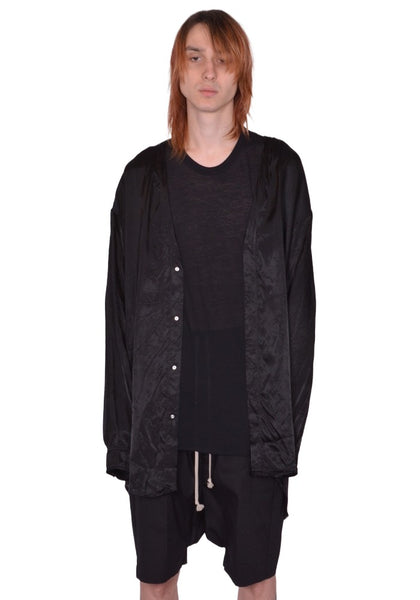 RICK OWENS MEN CONCORDIAN SHIRT BLACK SS26 | DOSHABURI Online Shop