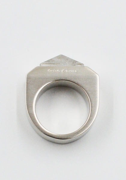 RICK OWENS MEN CRYSTAL PYRAMID RING PALLADIO FW25 | DOSHABURI Shop