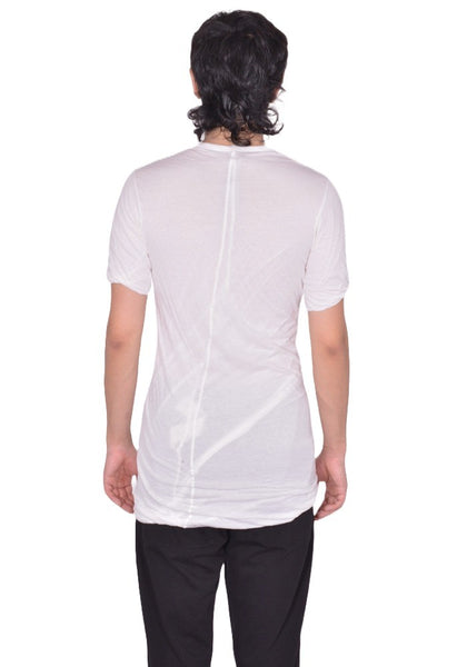 RICK OWENS MEN DOUBLE DOUBLE LAYERED T-SHIRT MILKFW25 | DOSHABURI Shop