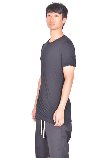 RICK OWENS MEN DOUBLE LAYERED T-SHIRT BLACK FW26 | DOSHABURI Shop