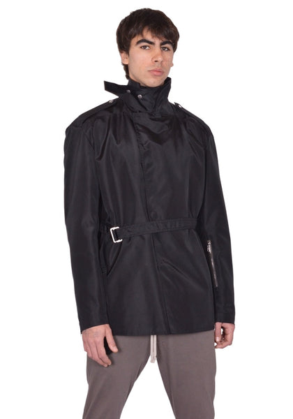 RICK OWENS MEN EMPLE CABAN JACKET BLACK SS26 | DOSHABURI Shop