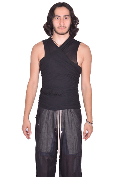RICK OWENS MEN HOLLYWOOD BANANA T-SHIRT BLACK SS25 | DOSHABURI Shop