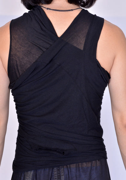 RICK OWENS MEN HOLLYWOOD BANANA T-SHIRT BLACK SS25 | DOSHABURI Shop