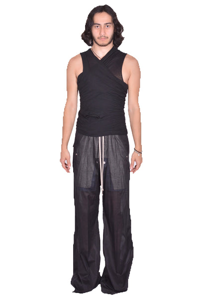 RICK OWENS MEN HOLLYWOOD BANANA T-SHIRT BLACK SS25 | DOSHABURI Shop