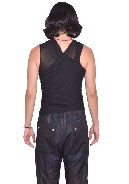 RICK OWENS MEN HOLLYWOOD BANANA T-SHIRT BLACK SS25 | DOSHABURI Shop