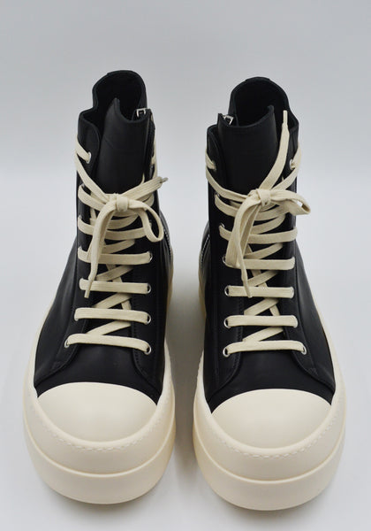 RICK OWENS MEN MEGA BUMPER SNEAKERS BLACK/MILK FW26 | DOSHABURI Shop
