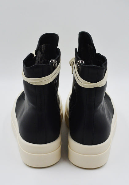 RICK OWENS MEN MEGA BUMPER SNEAKERS BLACK/MILK FW26 | DOSHABURI Shop