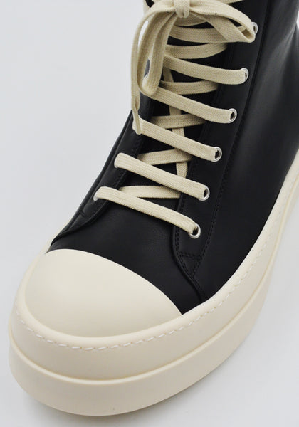 RICK OWENS MEN MEGA BUMPER SNEAKERS BLACK/MILK FW26 | DOSHABURI Shop