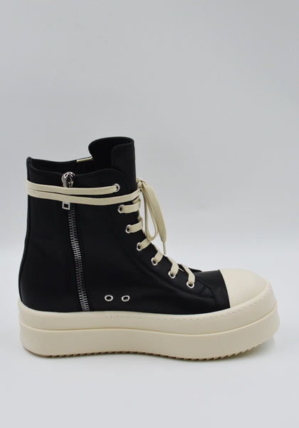 RICK OWENS MEN MEGA BUMPER SNEAKERS BLACK/MILK SS26 | DOSHABURI Shop