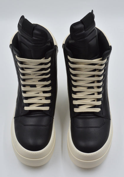 RICK OWENS MEN MEGA GEOBASKET BLACK/MILK SS25 | DOSHABURI Shop