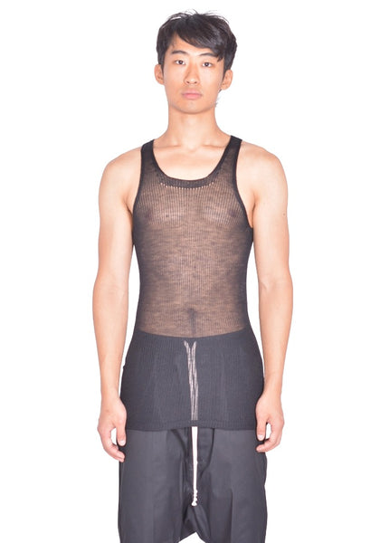RICK OWENS MEN PONY TANKTOP BLACK FW26 | DOSHABURI Online Shop