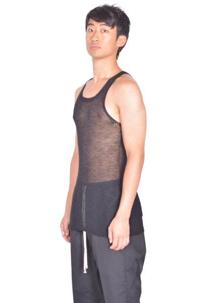 RICK OWENS MEN PONY TANKTOP BLACK FW26 | DOSHABURI Online Shop