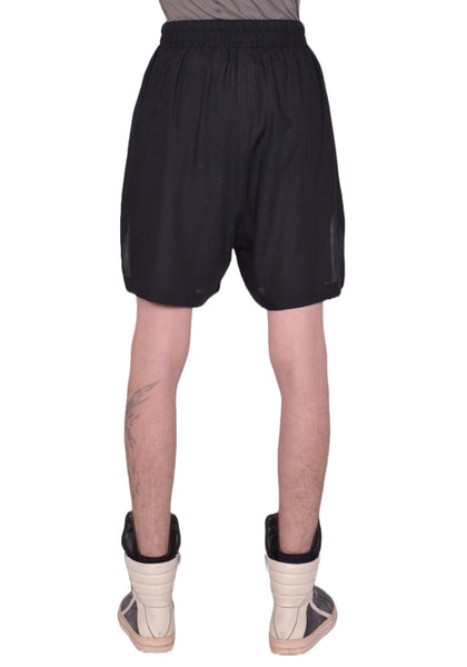 RICK OWENS MEN RU01F2397 BOXER SHORTS BLACK SS26 | DOSHABURI Shop