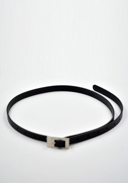 RICK OWENS MEN STOOGES LEATHER BELT BLACK FW26 | DOSHABURI Shop