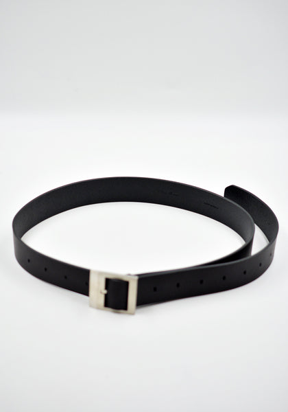 RICK OWENS MEN STOOGES LEATHER BELT BLACK FW26 | DOSHABURI Online Shop
